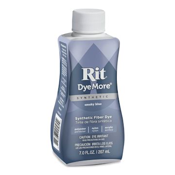 Open in modal - Rit DyeMore Synthetic Fiber Dye - Smoky Blue, 7 oz, front of the bottle