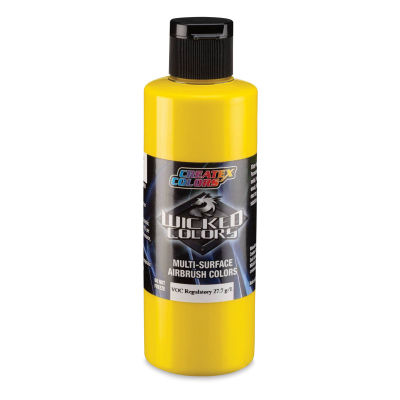 Createx Wicked Colors Airbrush Color - Opaque Hansa Yellow, 4 oz, Bottle