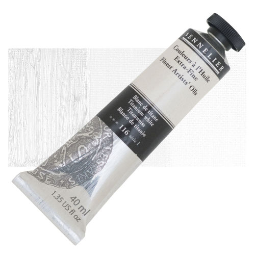 Sennelier Artists' Extra Fine Oil Paint - Titanium White, 40 ml Tube