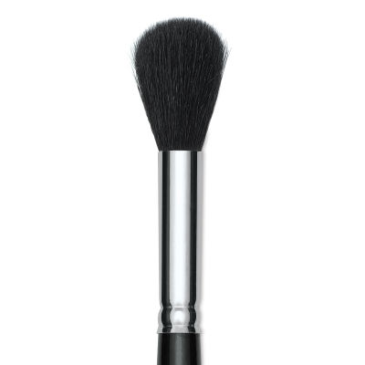 Silver Brush Black Goat Silver Mop Brush - Round, Size 12, Short Handle (close-up)