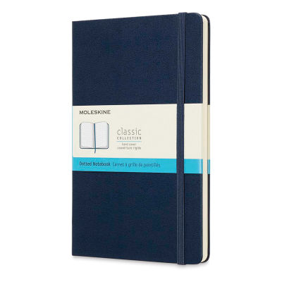 Moleskine Classic Hardcover Notebook - Sapphire Blue, Dotted, 8-1/4" x 5"