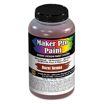Open in modal - Smooth-On Maker Pro Acrylic-Urethane Paint - Burnt Sienna, 16 oz