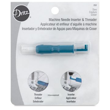 Open in modal - Dritz Machine Needle Inserter and Threader front of packaging