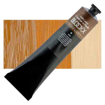 Open in modal - Blockx Artist Oil Color - Brown Ochre Light, 200 ml Tube and swatch