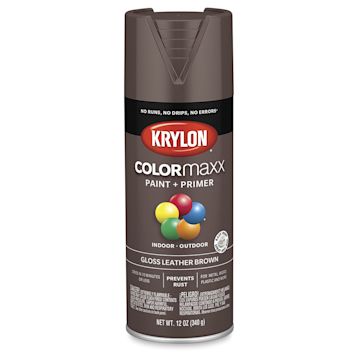 Open in modal - Krylon Colormaxx Spray Paint - Leather Brown, Gloss, 12 oz