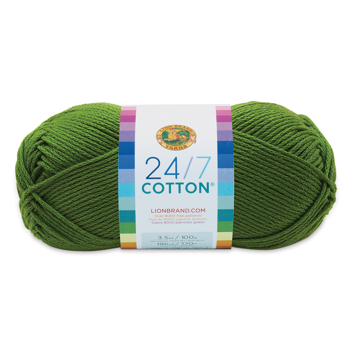 Lion Brand 24/7 Cotton Yarn - Grass