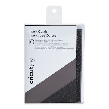 Open in modal - Cricut Joy Cards, Inserts, and Envelopes - Gray/Black Glitter, Package of 10 (In packaging)