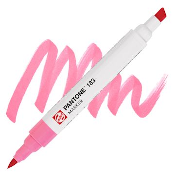 Open in modal - Pantone Dual Tip Marker - 183, swatch and marker