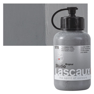 Lascaux Studio Acrylics - Neutral Gray Middle, 85 ml bottle