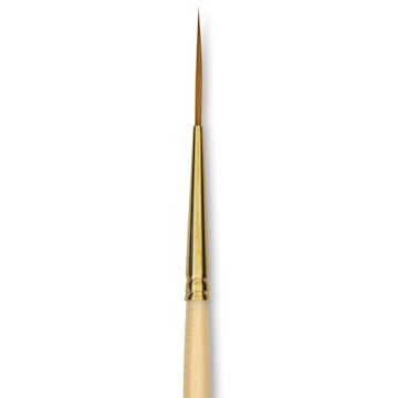 Open in modal - Silver Brush Silver Kolinsky Red Sable Brush - Short Handle, Script Liner, Size 0, close-up