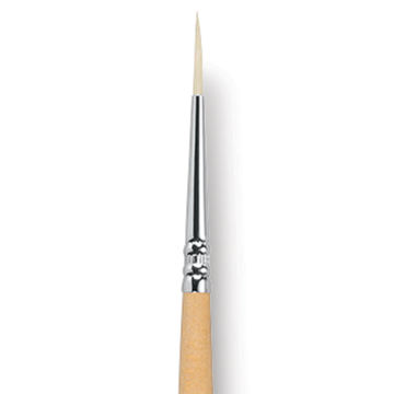 Escoda Clasico Chungking White Bristle Brush - Round, Long Handle, Size 1