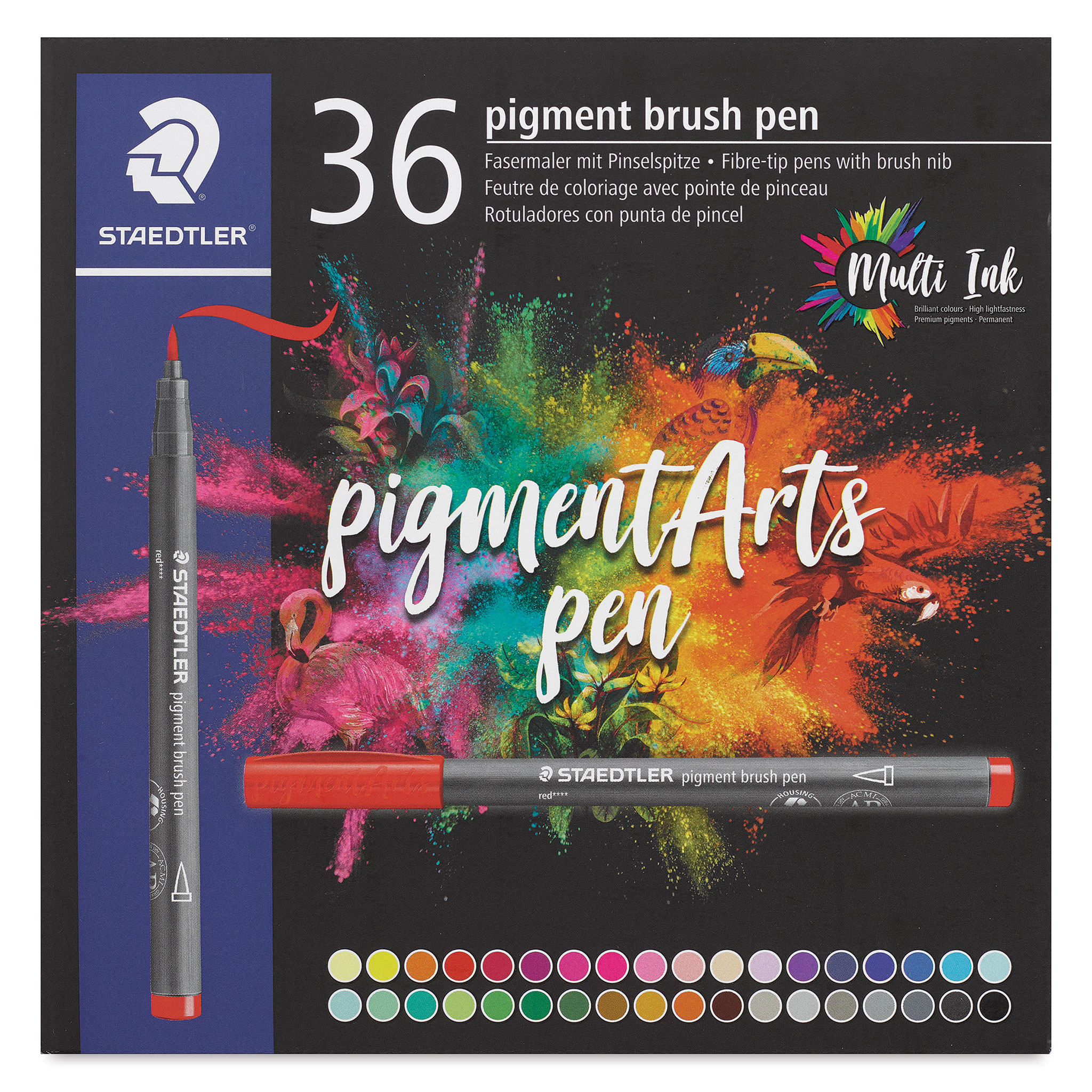 Staedtler Pigment Arts Intense Black Set of 4 Assorted tips