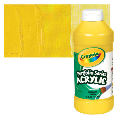 Crayola Portfolio Series Acrylics - Brilliant Yellow, 16 oz bottle