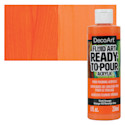 DecoArt Fluid Art Ready-To-Pour Acrylic - Vivid Orange, 8 oz Bottle