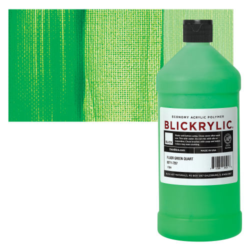 Blickrylic Student Acrylics - Fluorescent Green, Quart