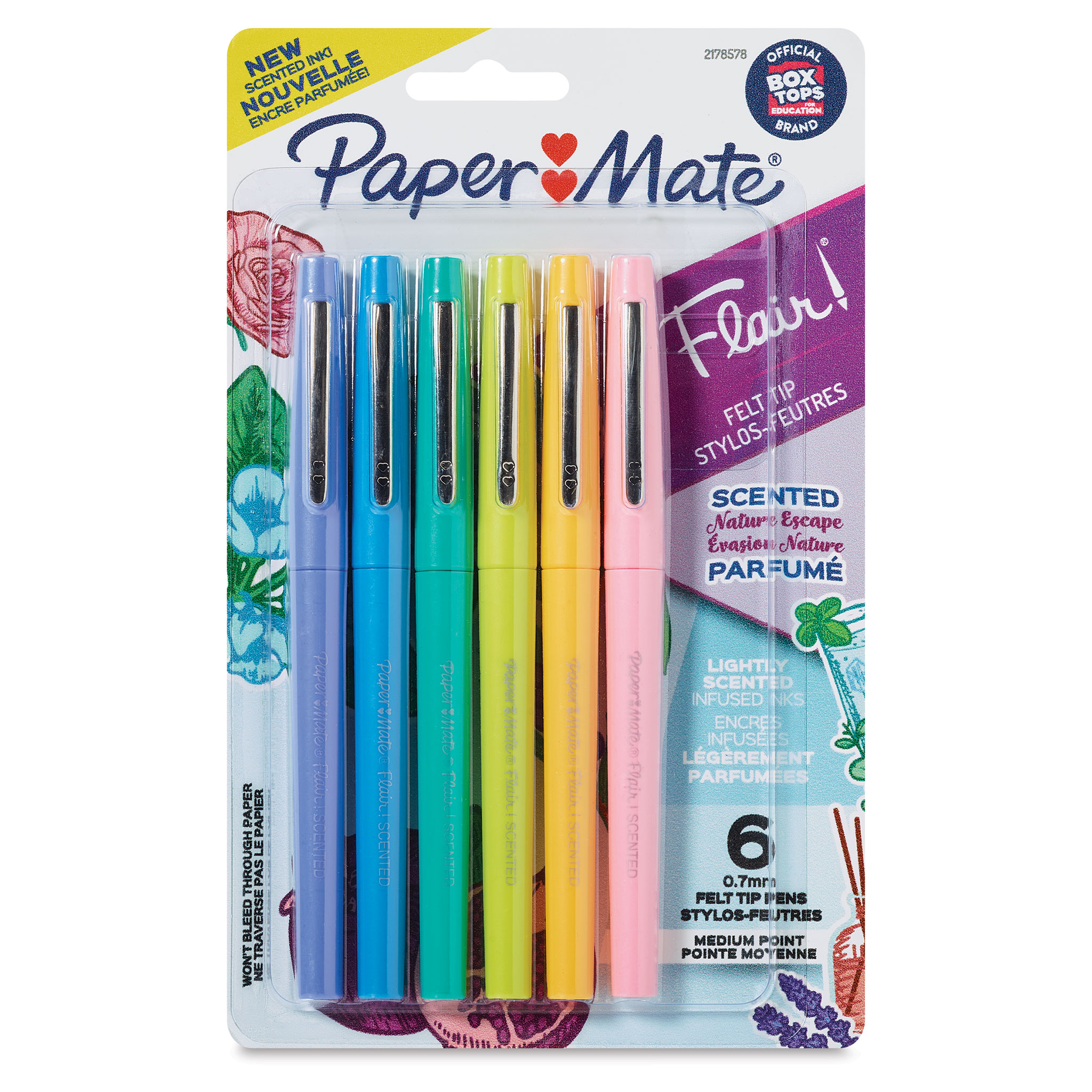 Paper Mate Flair Scented Felt Tip Pens 6/Pkg-Nature Escape