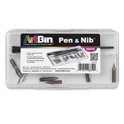 ArtBin Pen and Nib Box - Front of Nib Box shown with label