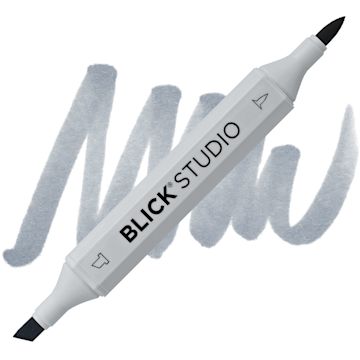 Open in modal - Blick Studio Brush Marker - Basic Gray 2 marker and swatch