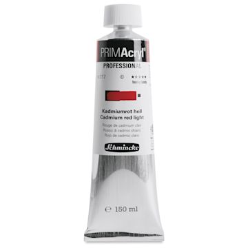 Open in modal - Schmincke Primacryl Professional Acrylic Paint - Cadmium Red Light, 150 ml Tube