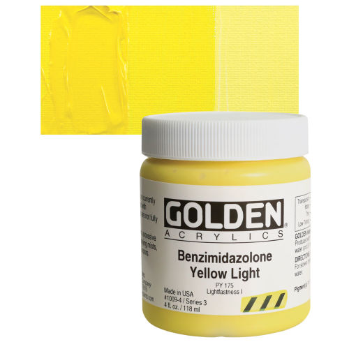 Golden Heavy Body Acrylic - Primary Yellow 4 oz.