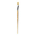 Utrecht Rhenish Pure Hog Bristle Brush - Flat, Size 8, Long Handle