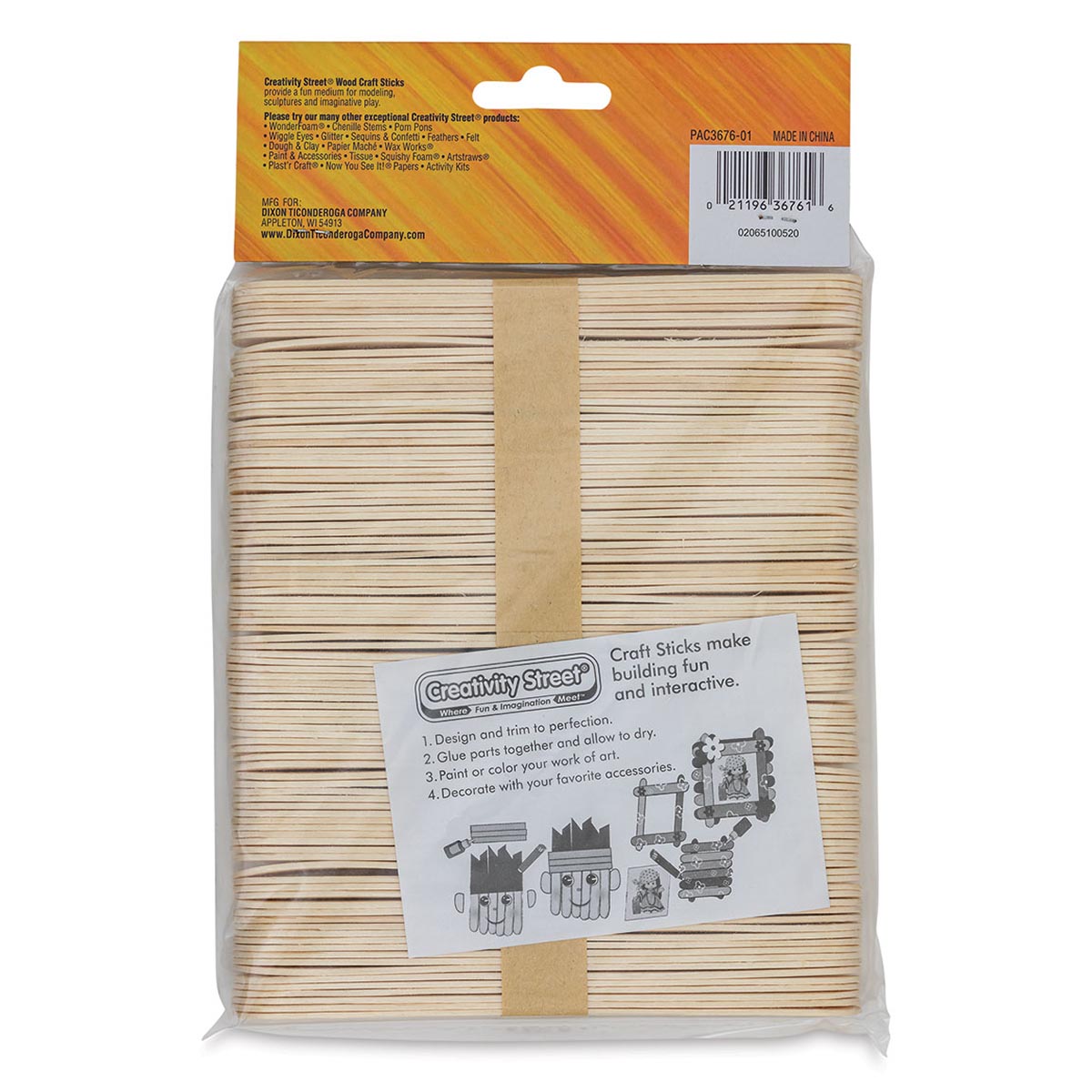 Creativity Street Jumbo Craft Sticks - Bag of 100, Natural