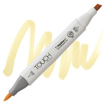 Open in modal - ShinHan Touch Twin Brush Marker - Pearl White BR109 marker and swatch