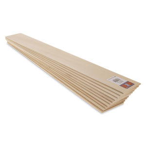Midwest Products Basswood Sheets - 10 Pieces, 1/8" x 3" x 24" (end view)