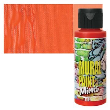 Open in modal - Chroma Acrylic Mural Paint - Fury, 2 oz bottle and swatch