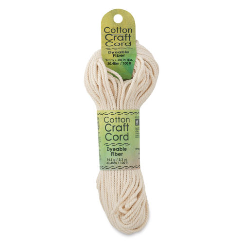 Pepperell Cotton Macramé Cord - Natural, 2 mm, 100 ft