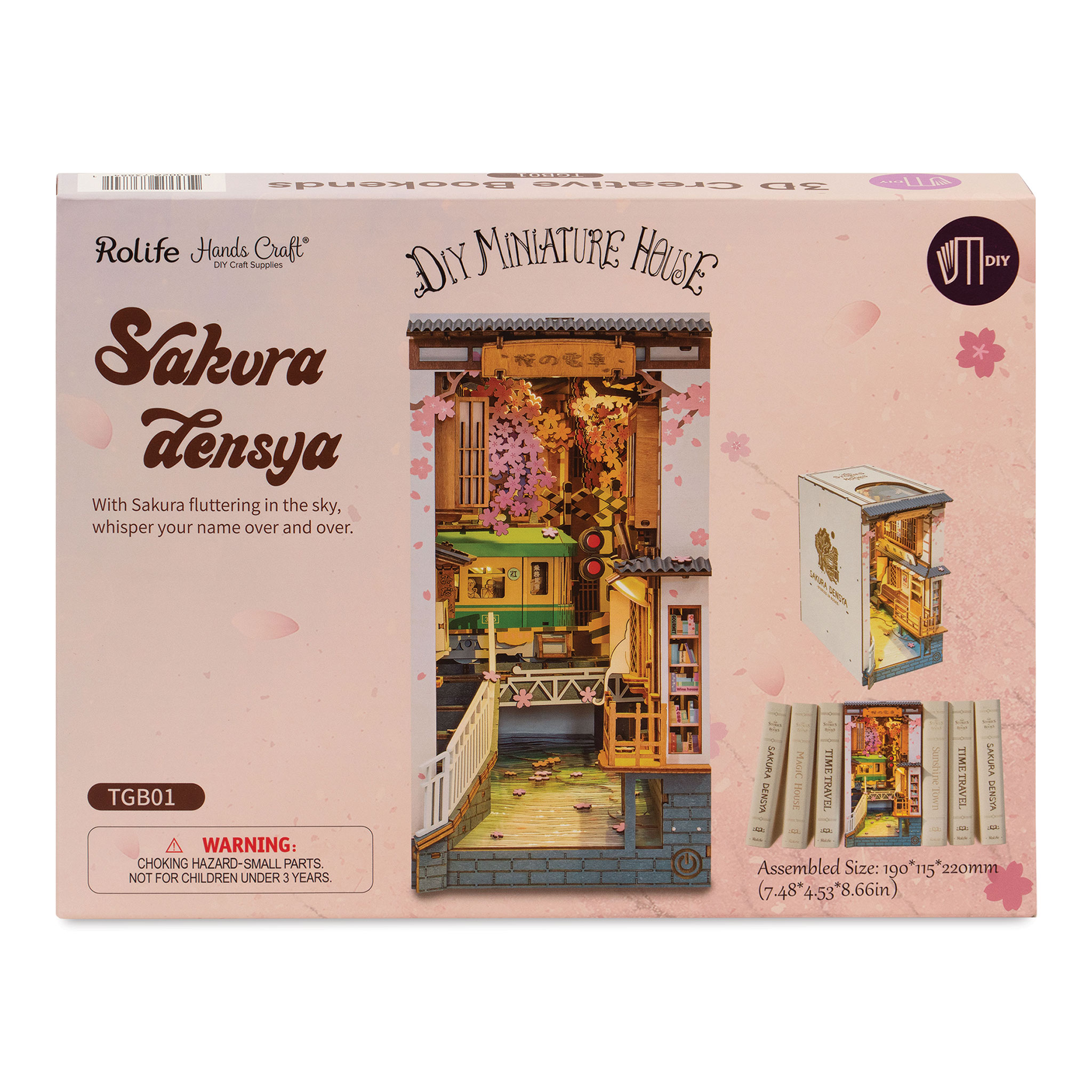 Hands Craft Sakura Densya DIY Book Nook Kit