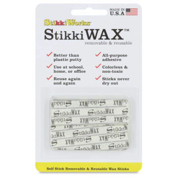 StikkiWorks StikkiWax Adhesive - Pkg of 12, front of the packaging