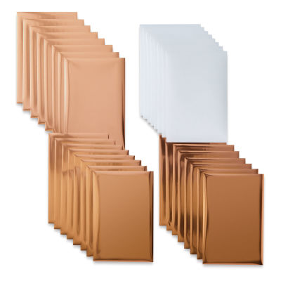 Cricut Foil Transfer Sheets - Rose Gold, 4" x 6", Package of 24 (Package contents)
