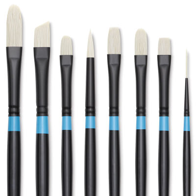 Princeton Aspen Series 6500 Synthetic Brushes - Closeup of 8 assorted styles