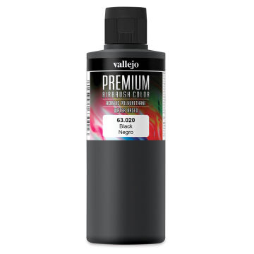 Vallejo Premium Airbrush Colors - 200 ml, Black