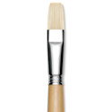 Escoda Clasico Chungking White Bristle Brush - Flat, Long Handle, Size 18