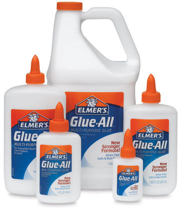 Elmer's Glue-All, Various sizes. In bottles.