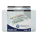 Daler-Rowney Aquafine Watercolors - Set of 48 Studio, Assorted Colors, Half Pan