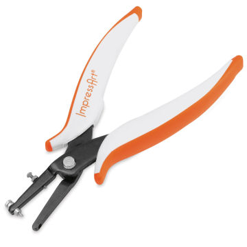 ImpressArt Hole Punch Pliers - Angled view of slightly open pliers