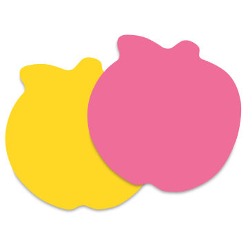 Post-it Note Shapes - Pink and Yellow Apple shaped Note Pads