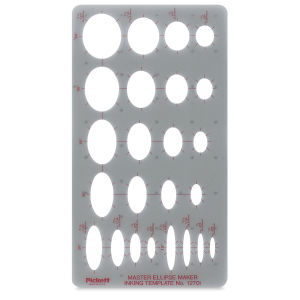 Chartpak Pickett Ellipses Templates - front view of Master Ellipse Maker Template