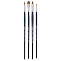 Escoda Chronos Synthetic Brushes - Series 8951 Assorted, Set of 4, Long Handle