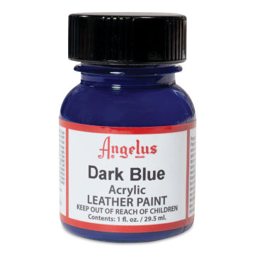 Angelus Acrylic Leather Paint - Dark Blue, 1 oz