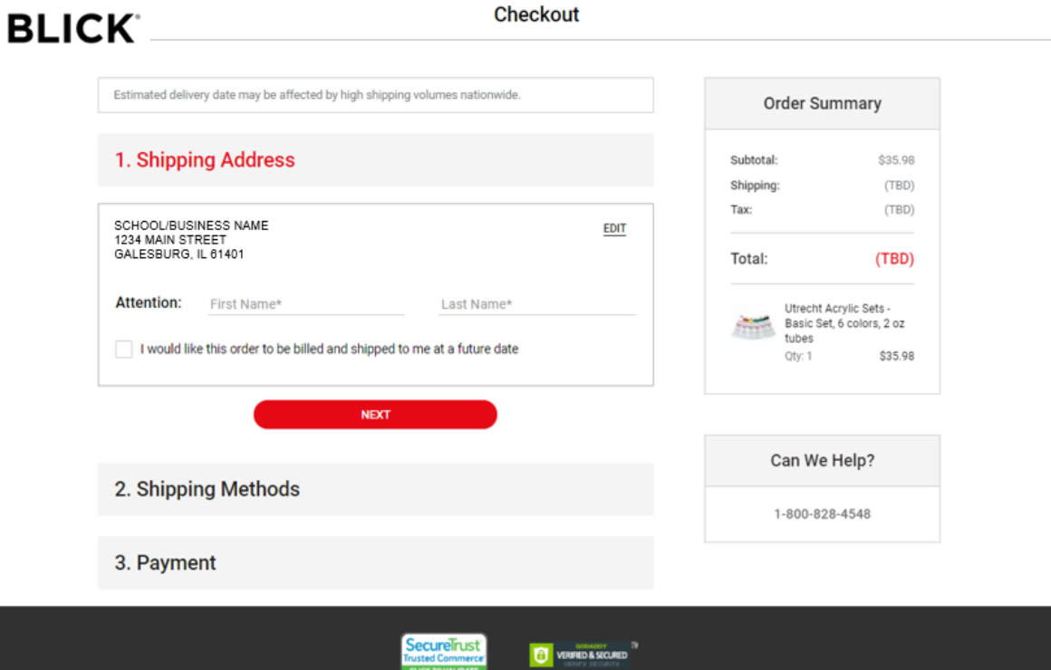 Step 4: Enter Shipping Address