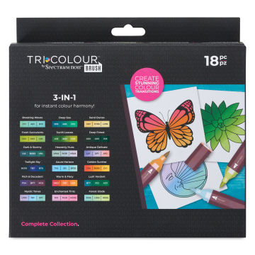 Spectrum Noir TriColour Brush Markers - Set of 18 