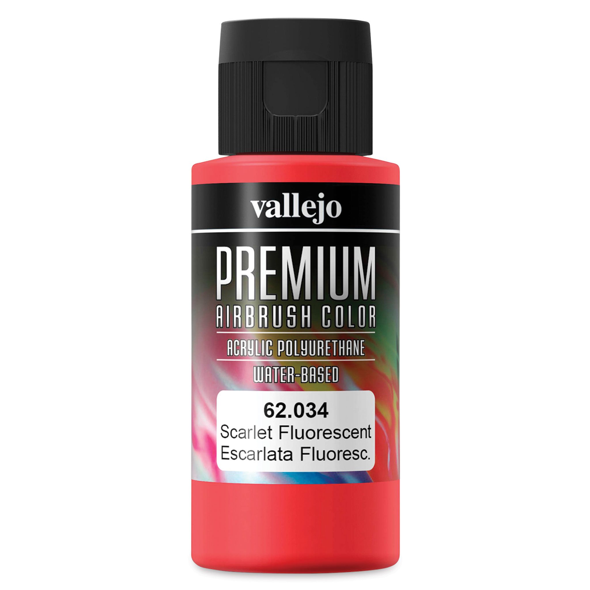 Vallejo : Premium Airbrush Paint : 60ml : Scarlet Fluorescent