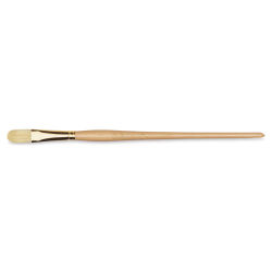 Raphael Extra White Bristle Brush - Filbert, Long Handle, Size 18