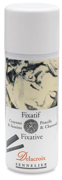 Sennelier Delacroix Spray Fixative for Pencils and Charcoals - Front of spray can shown