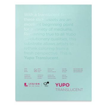 Open in modal - Legion Yupo Synthetic Paper Pad - 11" x 14", Translucent, 15 Sheets