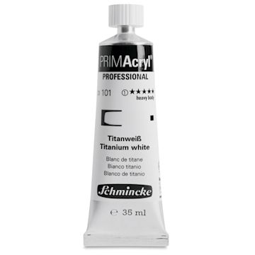 Open in modal - Schmincke Primacryl Professional Acrylic Paint - Titanium White, 35 ml Tube